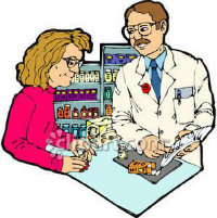 pharmacist dispensing medicine royalty free clipart picture 090329-170521-9730481324495462815(copy)